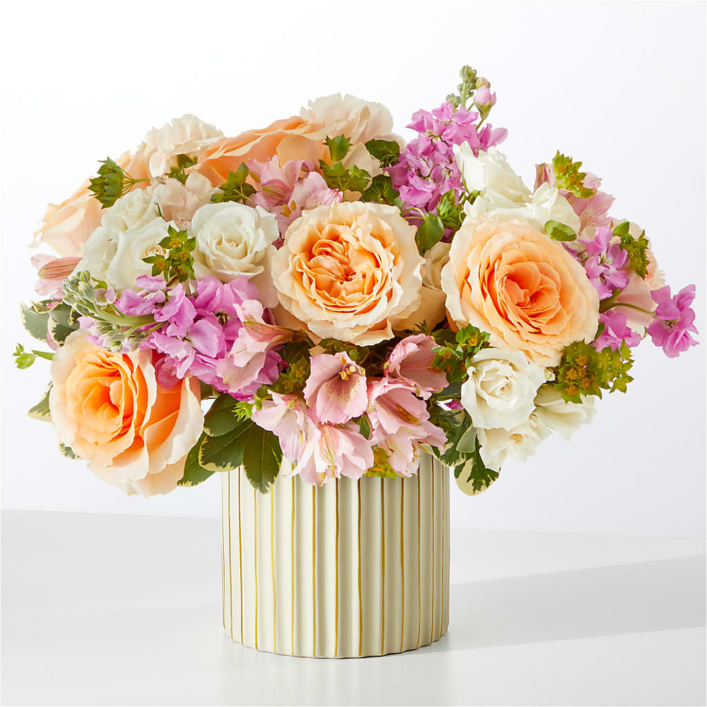 Paradise Bouquet with Ivory Vase – Lone Oak Gardens, Fairmount IN