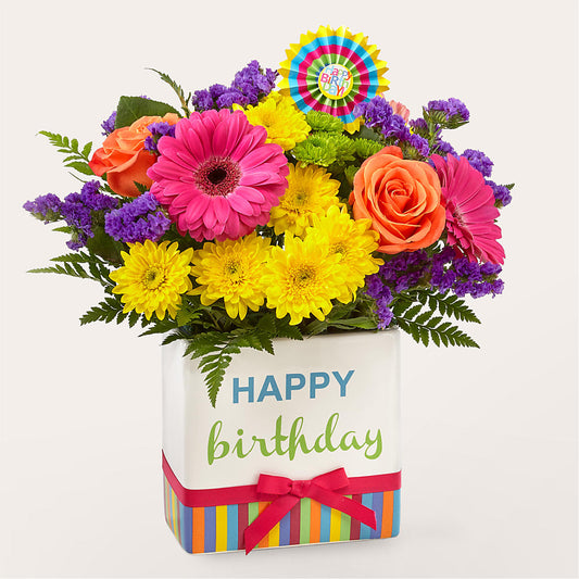 Birthday Brights Bouquet –  Lone Oak Gardens, Fairmount IN