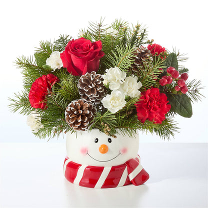 Jolly Snowman Bouquet –  Lone Oak Gardens, Fairmount IN