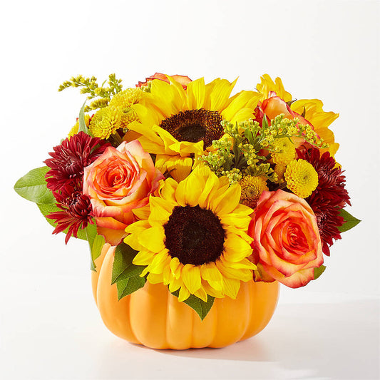 Golden Gourd Pumpkin Bouquet –  Lone Oak Gardens, Fairmount IN