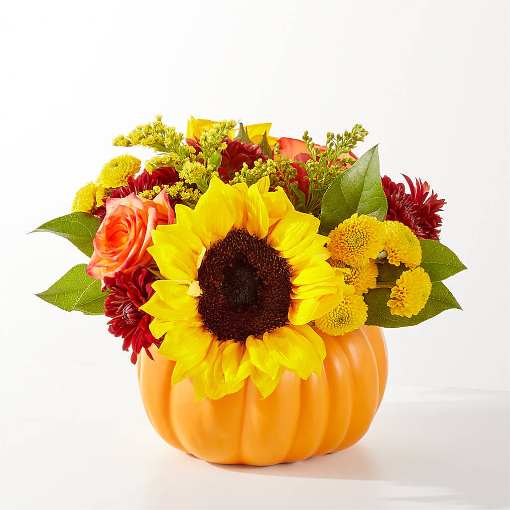 Golden Gourd Pumpkin Bouquet –  Lone Oak Gardens, Fairmount IN