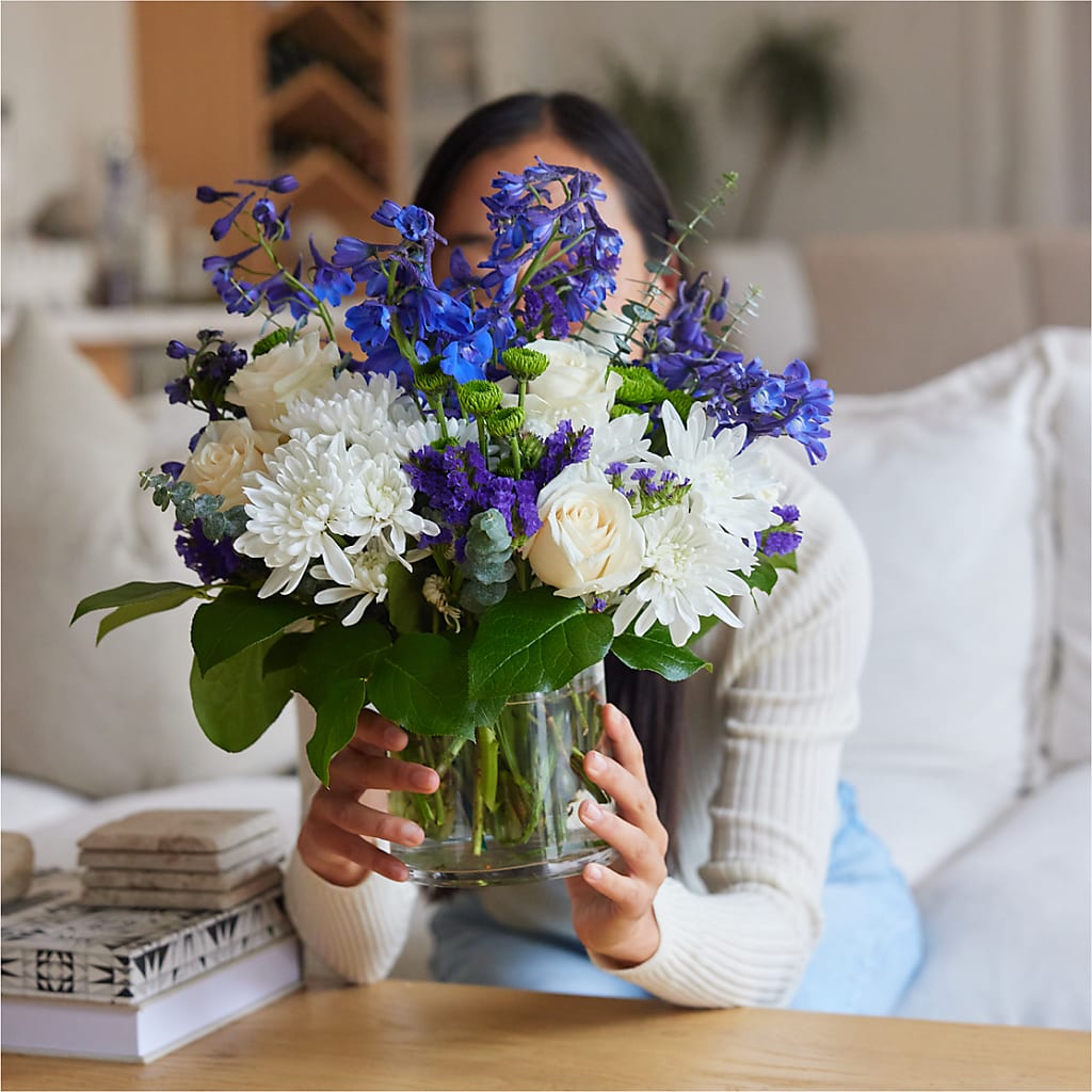 Cerulean Waves Bouquet –  Lone Oak Gardens, Fairmount IN