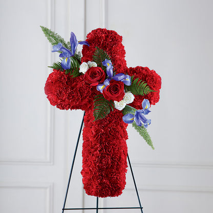 Faithful Hero Floral Cross –  Lone Oak Gardens, Fairmount IN