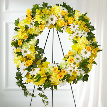 Golden Remembrance Wreath –  Lone Oak Gardens, Fairmount IN