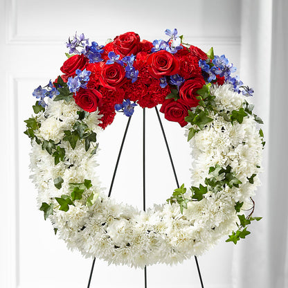 Patriotic Passion Wreath –  Lone Oak Gardens, Fairmount IN