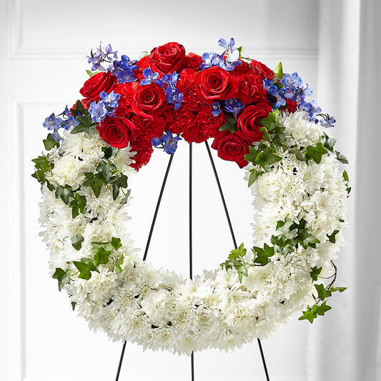 Patriotic Passion Wreath –  Lone Oak Gardens, Fairmount IN