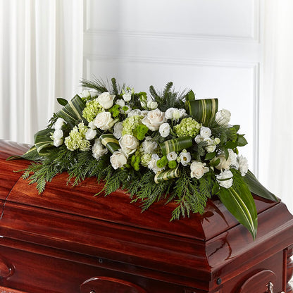 Hopeful Gesture Casket Spray –  Lone Oak Gardens, Fairmount IN