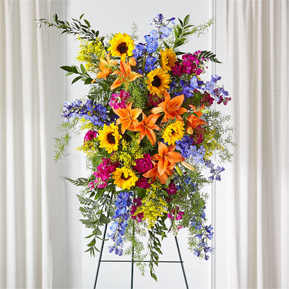 Sunlit Memories Standing Spray (Standard) –  Lone Oak Gardens, Fairmount IN