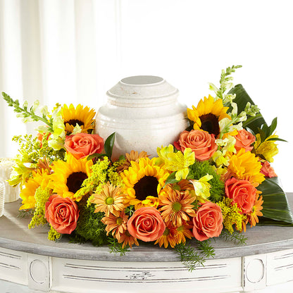 Faithful Sunflower Cremation Adornment –  Lone Oak Gardens, Fairmount IN