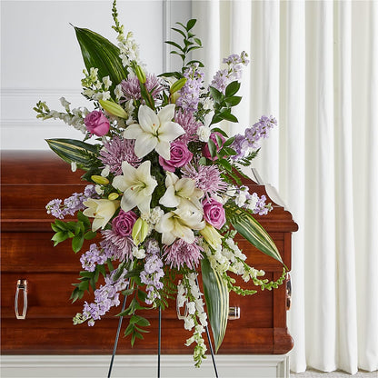 Grateful Hearts Standing Spray –  Lone Oak Gardens, Fairmount IN