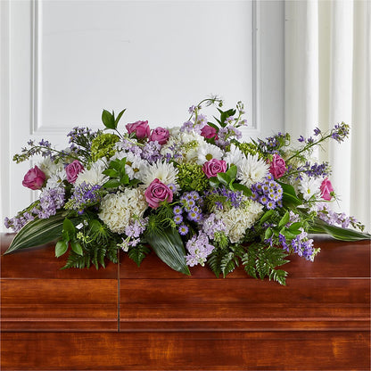 Meadows of Serenity Casket Spray –  Lone Oak Gardens, Fairmount IN