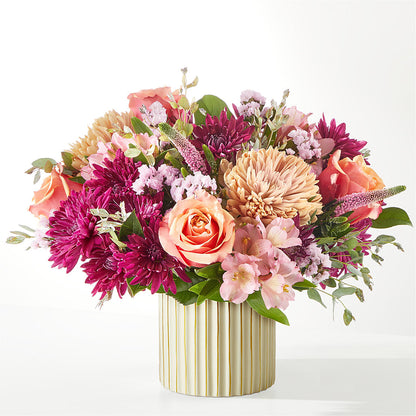 Berry Cobbler Bouquet with Ivory Vase –  Lone Oak Gardens, Fairmount IN