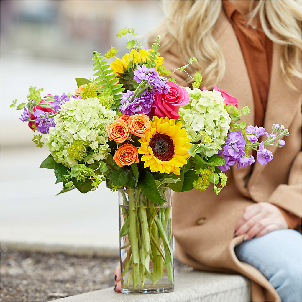 Vibrant Greetings Bouquet –  Lone Oak Gardens, Fairmount IN