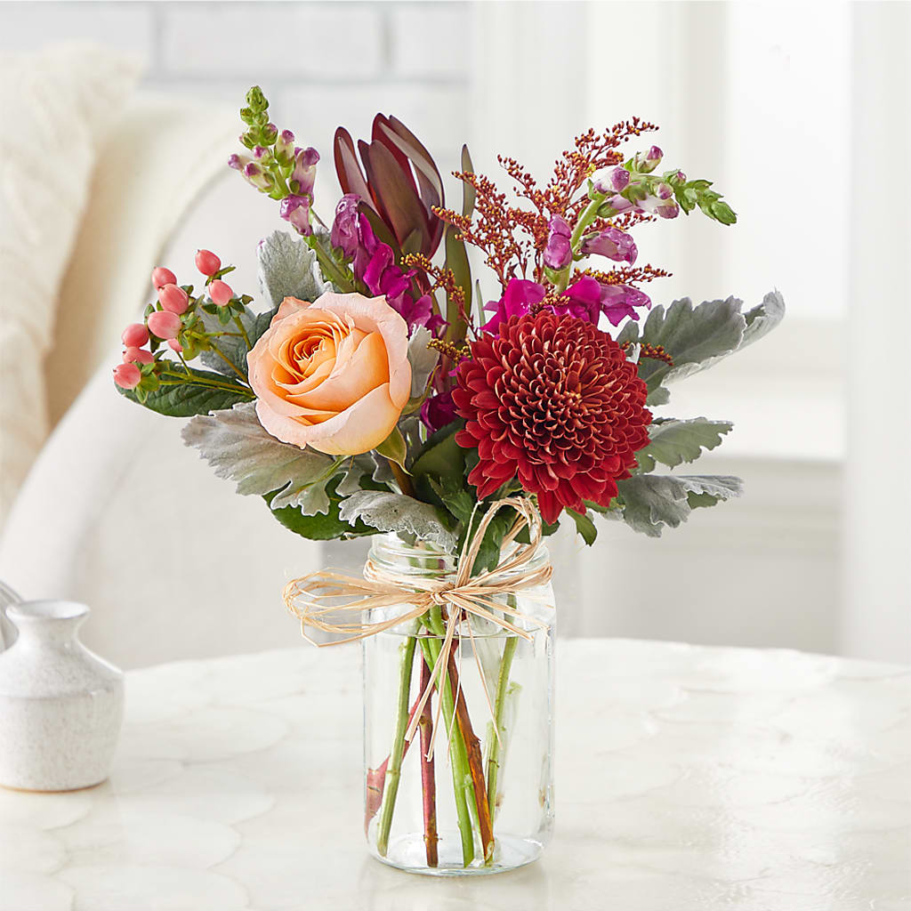 Moody Hues Bouquet –  Lone Oak Gardens, Fairmount IN