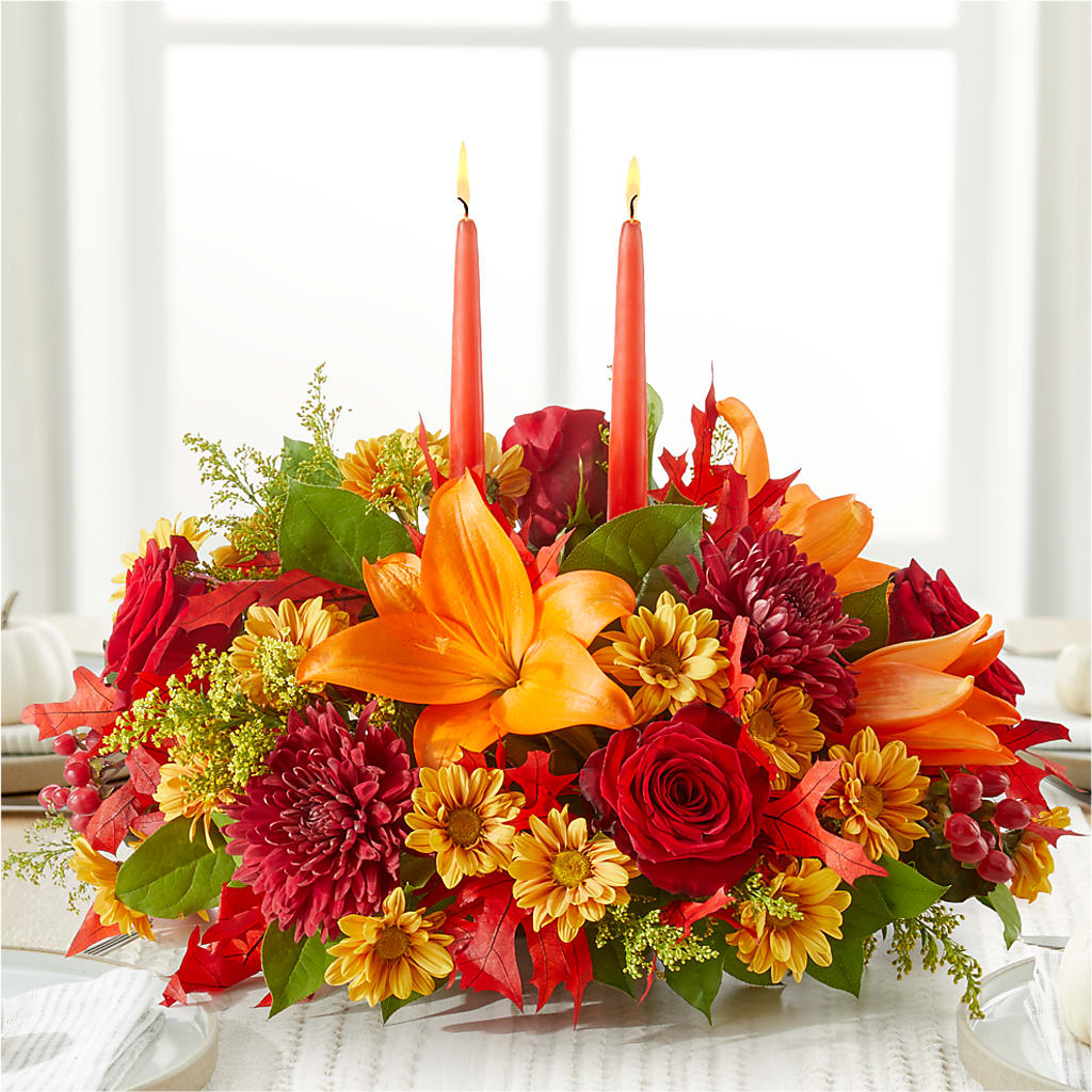 Autumn's Embrace Centerpiece –  Lone Oak Gardens, Fairmount IN