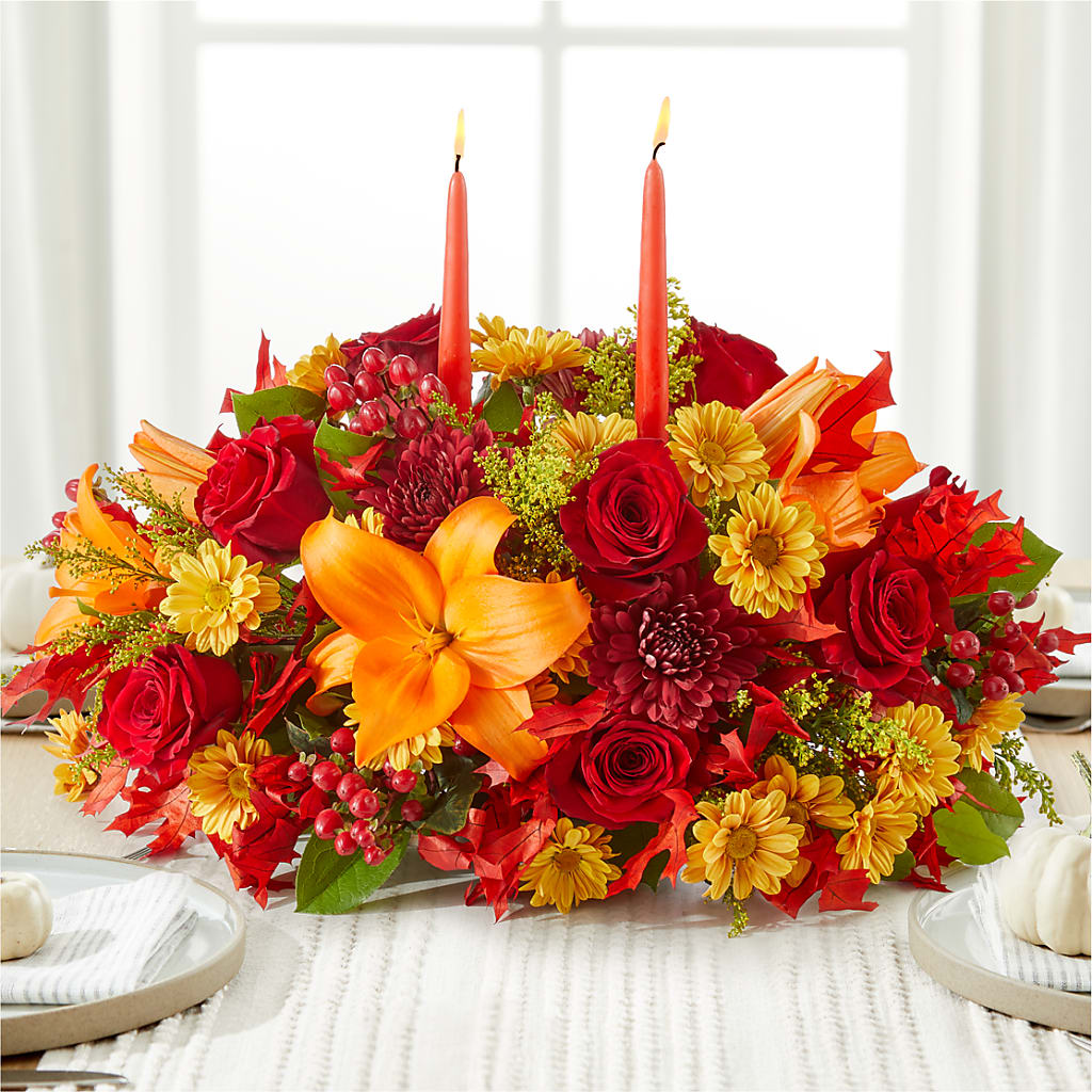 Autumn's Embrace Centerpiece –  Lone Oak Gardens, Fairmount IN