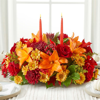 Autumn's Embrace Centerpiece –  Lone Oak Gardens, Fairmount IN